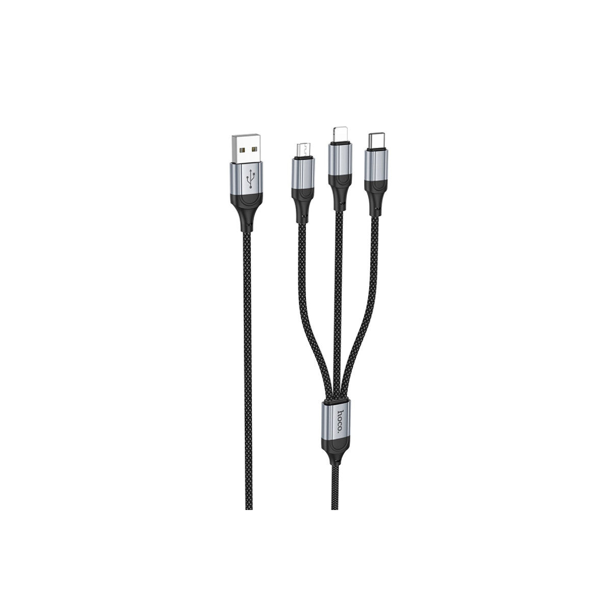 Hoco. X102 Fresh 1M 2.4A 3in1 USB to Type-C / Lightning ve Micro Çıkışlı Hızlı Şarj Data Kablosu